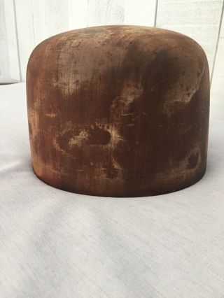 Vintage Antique Wood Wooden Hat Form Block Mold Millinery Marked 6 - 7 - 8/8 - 952