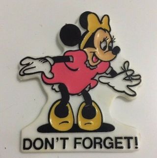 Vintage Disney Minnie Mouse Magnet Hard Plastic " Don 
