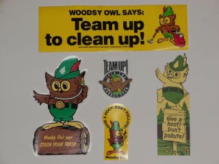 Rare,  Vintage Woodsy Owl Bumper Sticker,  Stickers,  Bookmark