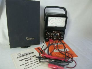 Simpson 260 Analog Ohmmeter Voltmeter Ammeter - Series 7 Ex,  Cond.  Bina