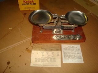 Antique Eastman Kodak Co.  Studio Scale Complete With Weights