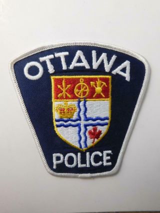 Ottawa Ontario Police Officer Vintage Uniform Patch Crest Badge Canada