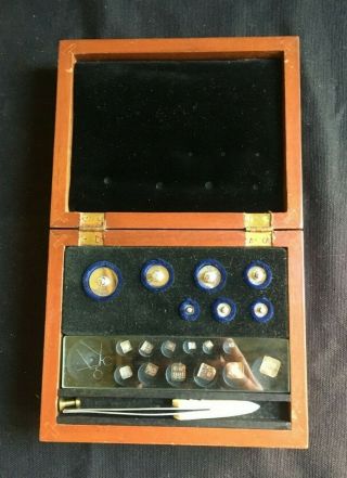 Arthur H.  Thomas Co.  Philadelphia Usa Weights Set For A Scale In Wooden Box
