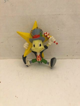 Disney - Jiminy - Cricket Hanging On A Star Christmas Ornament