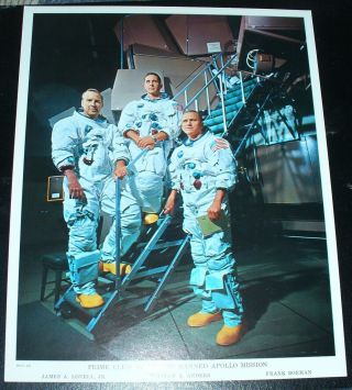 Rare Official Nasa Apollo 8 Crew Photo Frank Borman James Lovell William Anders
