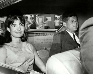 President John F.  Kennedy & First Lady Jacqueline In 1963 - 8x10 Photo (op - 710)