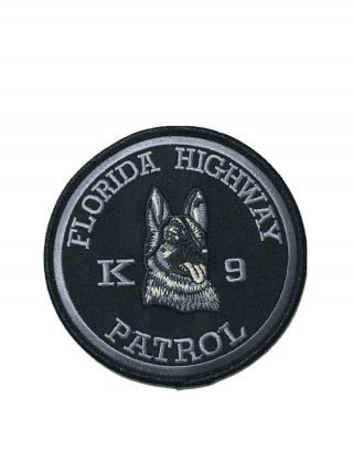 Florida Highway Patrol K - 9 Unit Patch.  (subdued)