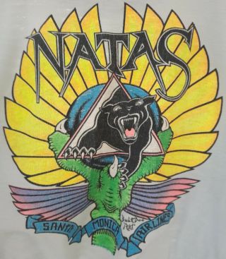 Natas Kaupas Autographed Vintage 80 ' s Skateboard Shirt SMA 2