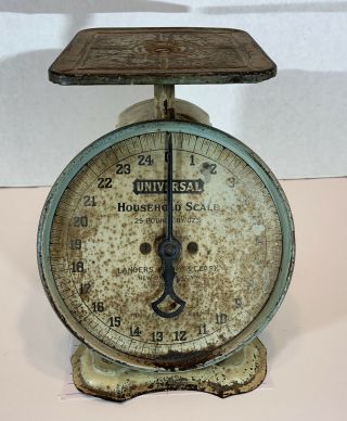Universal Household Scale Landers Frary Clark 25 Lb By Ozs Vintage Rustic Decor