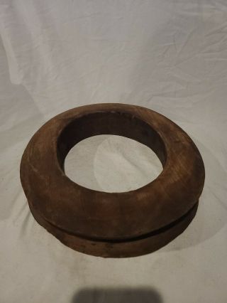 Wood Block Hat Mold Millinery Form