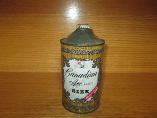 Vintage Canadian Ace Extra Pale Beer One Quart Cone Top Beer Can Empty