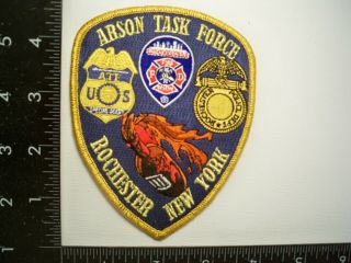Federal Atf Rochester,  Ny Arson Tf Patch Red Var Police Fire Inv Police Tf Gman