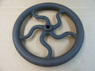 Antique Vintage Cast Iron 12 " Hand Crank Wheel Industrial Steampunk Rustic