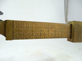 Antique Fairbanks Postal Balance Scale Brass Cast Iron Victorian Letter 3
