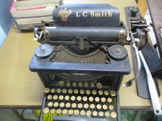 Antique L.  C.  Smith Typewriter Or Keys Only Key And Carriage Logo
