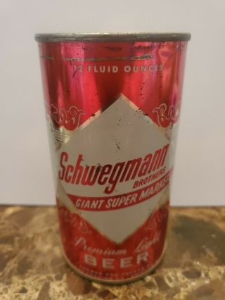 Schwegmann Flat Top Empty Beer Can