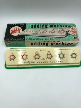 Sterling Dial - A - Matic Adding Machine Stylus And Box Vintage Model 568