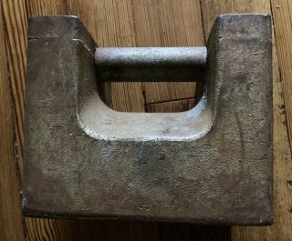 Vintage Fairbanks Test Weight 50 lbs Scale Calibration Doorstop Anchor 2