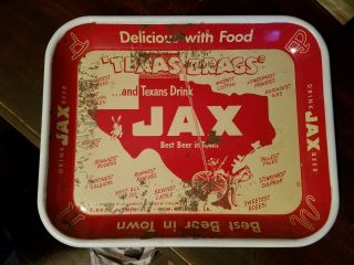 Jax Beer Tray " Texas Braggs " Rectangular Orleans