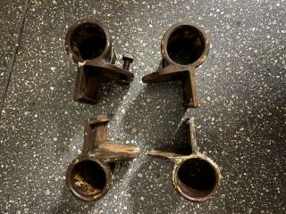 Antique Tapered Corner Stake Brackets From Railroad Cart