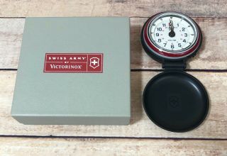 Vintage Swiss Army Victorinox “dual Time” Travel Alarm Clock