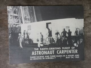 Earth Orbiting Flight Of Astronaut Scott Carpenter 1962 Nasa Booklet