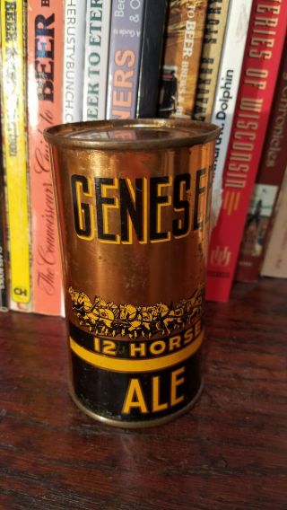 Genesee 12 Horse Ale 12oz Flat Top Beer Can Higher Grade Opening Instructions
