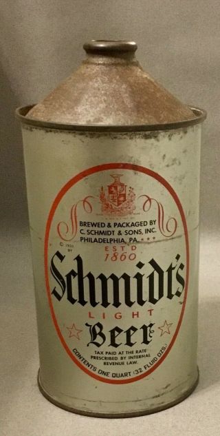 Schmidt’s Light Beer Quart Can Usbc Like Usbc 219 - 2