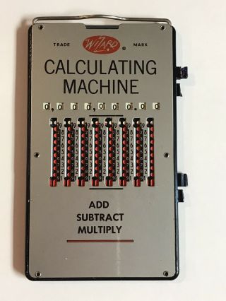 Vintage Wizard Calculating Machine With Stylus - West Germany