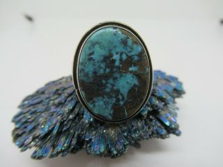 Old Pawn Vintage Navajo Royston Turquoise Sterling Silver Ring Sz 8