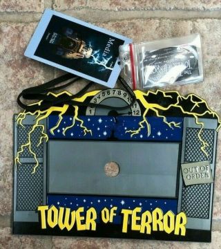 Disney Tower Of Terror Picture Frame 8 In.  X 3.  5 In.  With Media Pass Grand Open.