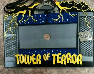 Disney Tower Of Terror Picture Frame 8 in.  x 3.  5 in.  with Media Pass Grand Open. 2