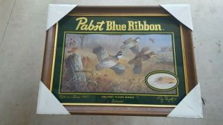 Pabst Blue Ribbon Pbr Wildlife Series Bobwhite Quail Beer Mirror Sign