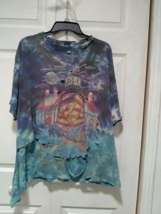 Vtg 1994 Grateful Dead Tie Dye T Shirt Steal Your Face Sf Golden Gate Bridge