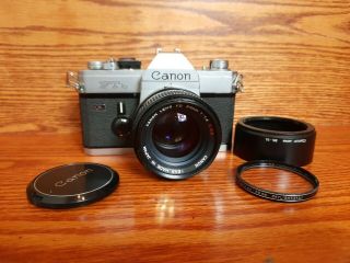 Vintage Canon Ftb Ql 35mm Slr Film Camera With Fd 50mm F1.  4 Lens From Japan
