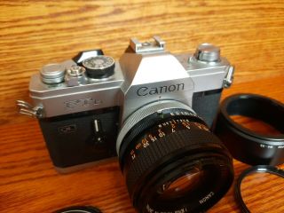 Vintage Canon FTb QL 35mm SLR Film Camera with FD 50mm F1.  4 Lens from JAPAN 3