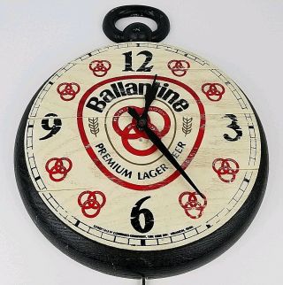 Vintage Ballantine Beer Premium Lager Oversized Pocket Watch Electric Wall Clock