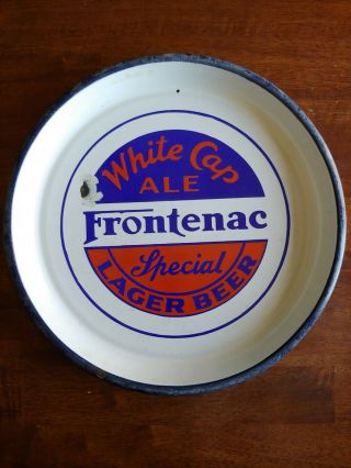 Vintage Frontenac White Cap Ale Special Lager Beer Tray