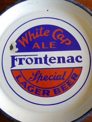 Vintage Frontenac White Cap Ale Special Lager Beer Tray 2