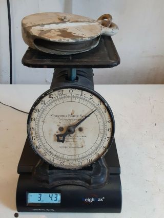 Antique ? Vintage Columbia Family Scale Landers,  Frary & Clark 24 Pounds ?