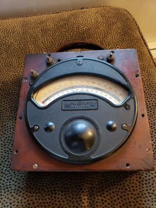 Ge General Electric Ac Volt Meter Vintage Antique Steampunk Decor