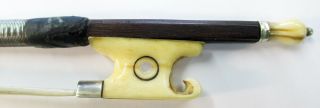 Vintage Vuillaume Style 4/4 Violin Bow Ivory Color Frog 62 Grams $1.  00 No Reserv