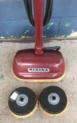 Vintage Regina Floor Buffer Scrubber Model S 115 Heavy Duty with Brushes 2