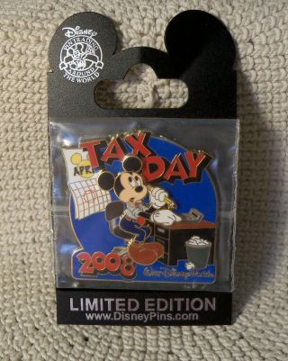 Wdw Disney Pin Tax Day 2008 Mickey Mouse Le 2000