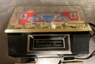 Budweiser,  World Champion Clydesdale Team Advertising Light Vintage Bar Sign Bud