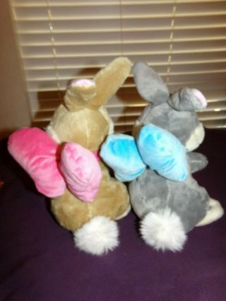 Disney Store plush Thumper and Miss Bunny 12 