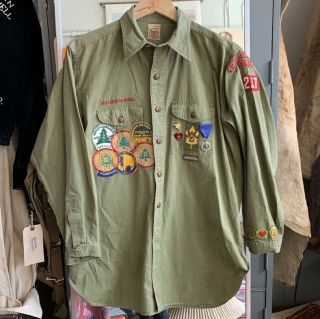 Vintage 1940s 1950s Boy Scout Uniform Shirt Patches Badges Pleasant Hill Ca Bsa