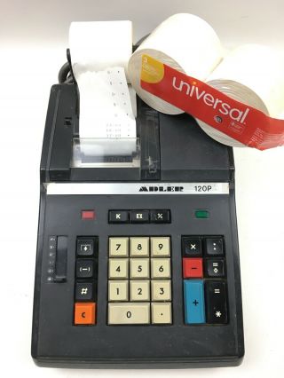 Vintage Adler 120p Adding Machine Printing Calculator