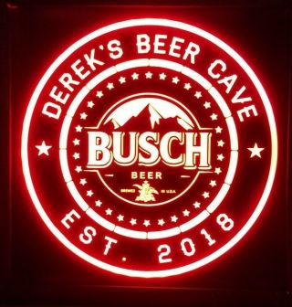 Custom Busch Beer Led Sign Personalized,  Home Bar Pub Sign,  Lighted Sign