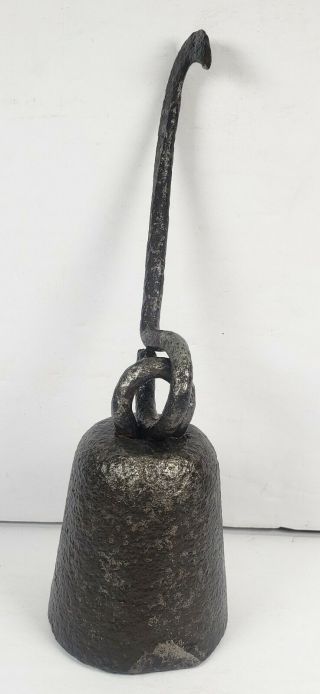 Antique Cast Iron Bell Hanging Scale Weight 1.  l5 lbs ☆Vintage Tool Counterweight 2